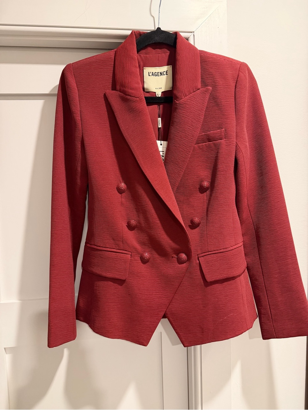 L'AGENCE Kenzie Double-Breasted Blazer